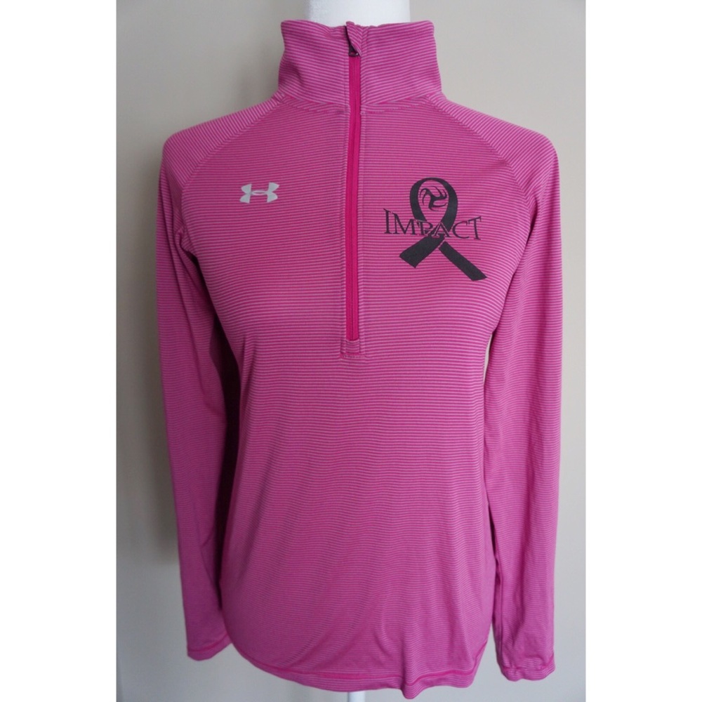 Under Armour Pink 1/2 Zip Heat Gear Pull Over